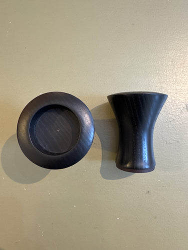 Stubby Handmade Wooden Candle Stick - 20cm