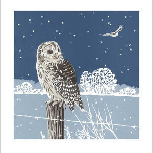 Winter Tawnies Greeting Card by artist Lizzie Perkins.