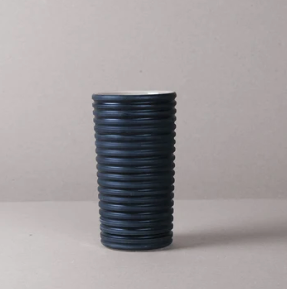Anta Black Ridged Vase