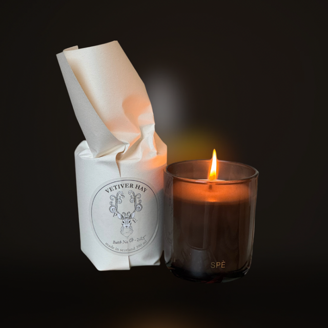 Vetiver and Hay - Amber, Resin & Bergamot - Soy Candle - 390ml
