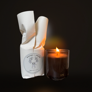 Alt Text for Images: Moody whisky-inspired luxury candle in smoke glass – Whisky + Smoke by SPÈ Atelier.